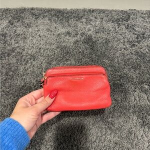 Coach Vibrant Red Leather Wallet